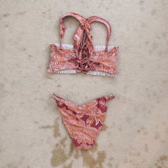 Pink Ruffled Bikini Set - Picture 3 of 5